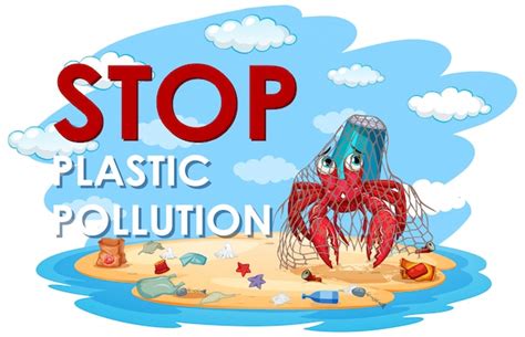 Illustration Pour Arr Ter La Pollution Plastique Vecteur Gratuite