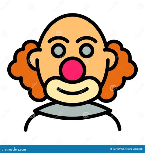 Estilo De Contorno De Icono De Payaso Ilustraci N Del Vector