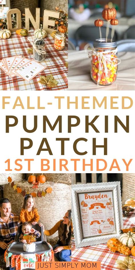 Pumpkin Patch Birthday Bash For A Fall Themed 1st Birthday Party Just Simply Mom Fall 1st