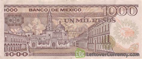 1000 Old Mexican Pesos Banknote Inés De La Cruz Exchange For Cash