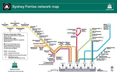 Sydney Ferry Routes Map