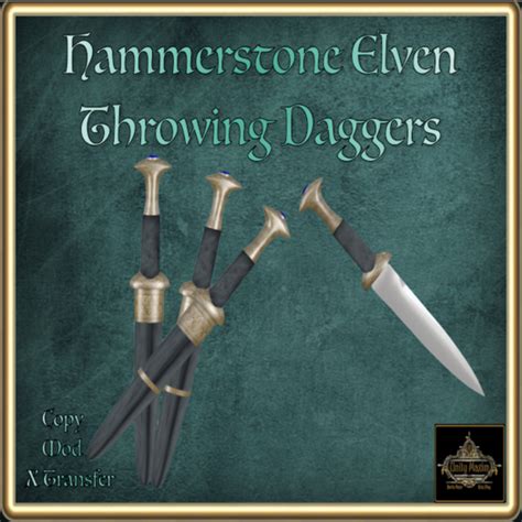 Second Life Marketplace - Hammerstone Elven Throwing Daggers MAXIM