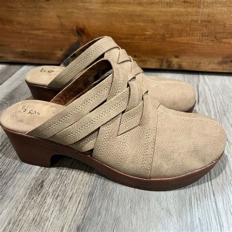 Boc Shoes Born Boc Johana Block Heel Mule Womens Beige Color Clogs