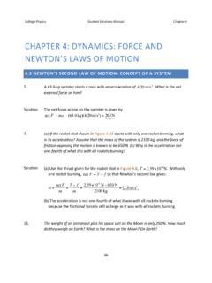 Chapter Dynamics Force And Newtons Chapter Dynamics Force And