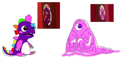 I Drew Purple Dinosaur And Pink Blob Monster Tadc By Beastfan2022 On