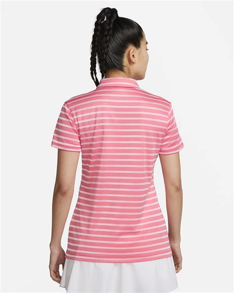 Nike Dri Fit Victory Womens Striped Golf Polo Nike Id