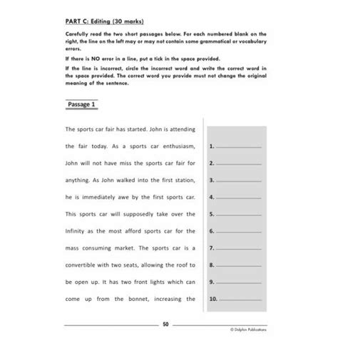 Secondary 1 English Practice Papers