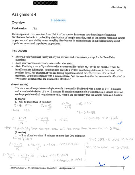 Math 215 Assignment 4 Math 215 Studocu