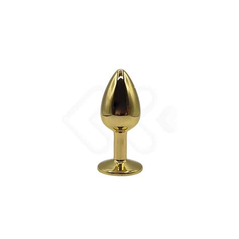 Plug Anal Dourado Joia Na Base Plug Diamond Lil S Exclusiva