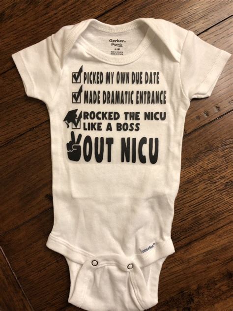 Peace Out Nicu Nicu Baby Onesie Nicu Graduate Going Home Etsy