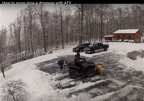 How to snow plow a driveway with ATV | UTV & ATV Snow Plows