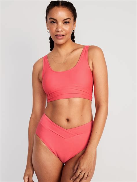 Matching Scoop Neck Longline Bikini Swim Top Old Navy