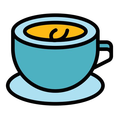 Cup latte icon color outline vector 19190446 Vector Art at Vecteezy