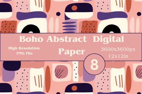 Boho Abstract Digital Paper Graphic By Chase Minds Creative · Creative Fabrica