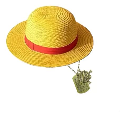 Sombrero Luffy One Piece Collar De Regalo Envío Gratis Meses sin