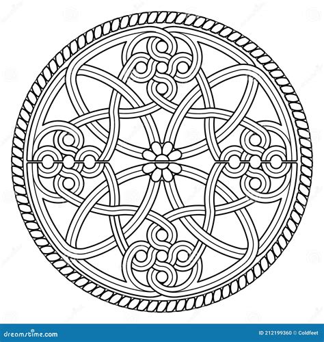 Rosette Black And White Picture Stock Vector Illustration Of Rosette