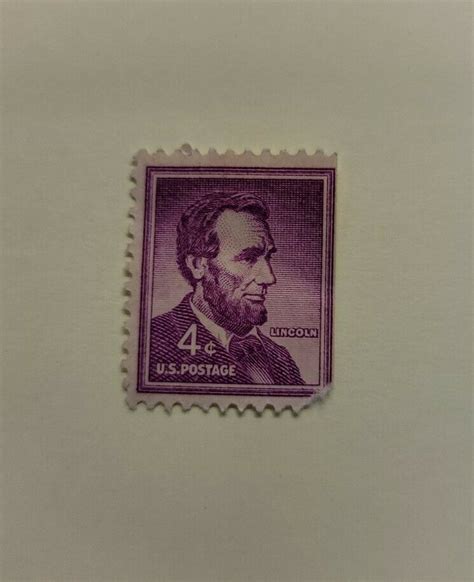 Mavin Abraham Lincoln Cent Us Postage Stamp Purple Rare