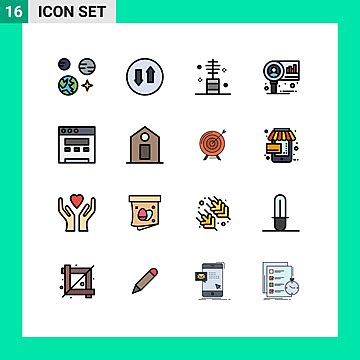 Set Of Modern Ui Icons Symbols Signs For Under Editable For