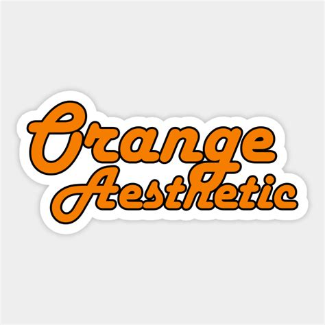 Orange Aesthetic - Orange Color - Sticker | TeePublic