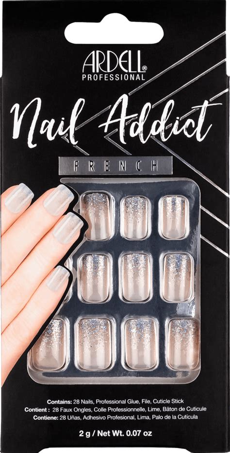 ARDELL Künstliche Nägel Nail Addict French Glitter 24 St dauerhaft