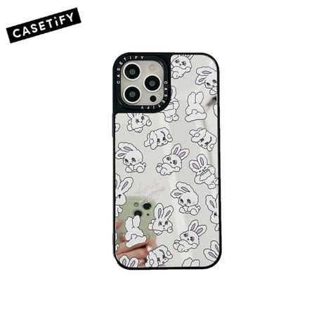 Casetify Long Lashed Rabbit Mirror Case For Iphone 12 13 14 Pro 13 Mini