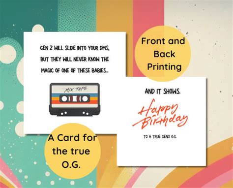 Gen X Birthday Card Hilarious Printable For The Raddest Etsy