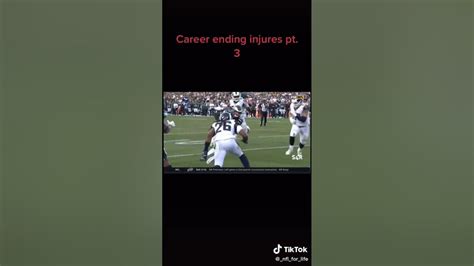 Nfl Career Ending Injuries Part 3 Youtube