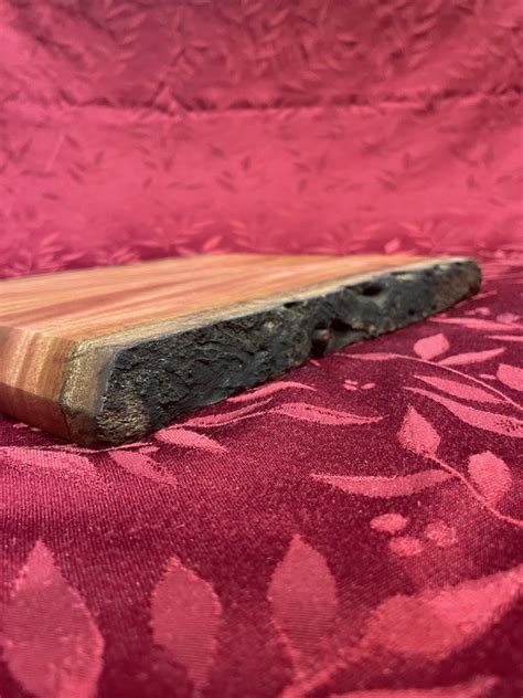 Mahogany Charcuterie Board Live Edge Board Serving Tray Etsy