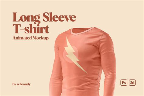 Long Sleeve T Shirt Animated Mockup By Rebrandy Thehungryjpeg