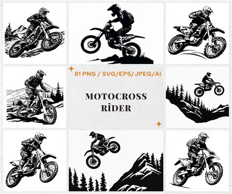 Motocross Rider Svg T Shirt Design Motocross Rider Clipart