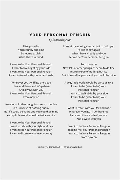 Your Personal Penguin Wedding Reading