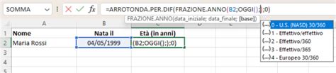 Modi Per Calcolare L Et In Microsoft Excel Excel Academy