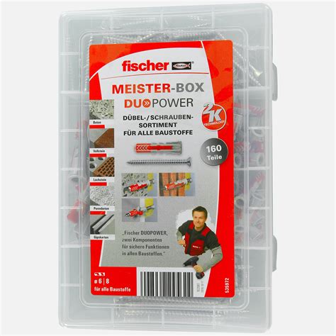 160 tlg FISCHER Meister Box DUOPOWER Nylon Dübel Schrauben Sortiment