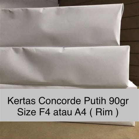 Jual Kertas Concorde Putih 90 Gr F4 Rim Di Seller Sunshop