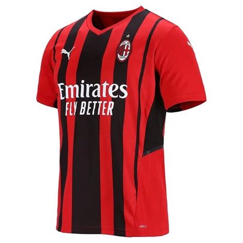 AC Milan Thuis Shirt 2021 2022 Korte Mouw Voetbalpakje Voetbalshirt