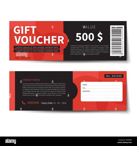 Gift Voucher Discount Template Design Stock Vector Image Art Alamy