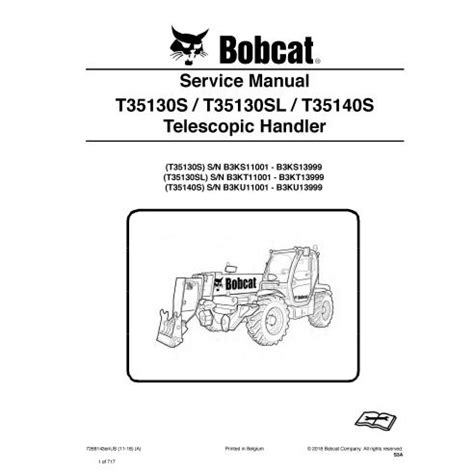 Bobcat T35130S T35130SL T35140S manipulador telescópico manual de