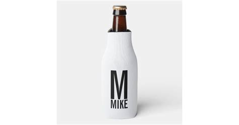 Modern Personalized Monogram and Name Bottle Cooler | Zazzle