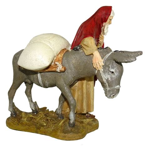 Ferrari Arrighetti Statuine Presepe Statuina Viandante Con Asino Per