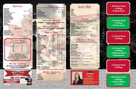 New York Pizzeria Fasprint Menus