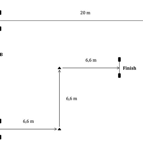 Schematic Representation Of The 20 M Linear Sprint Tests Without L