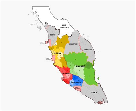 Map Of British Malaya, - Federated Malay States, HD Png Download - kindpng