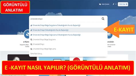 E KAYIT NASIL YAPILIR GÖRÜNTÜLÜ ANLATIM YouTube