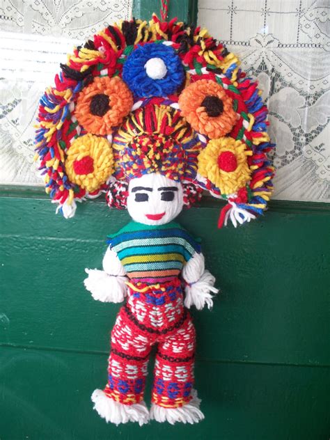 Vintage Mexican Folkart Yarn Doll