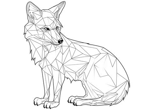 Lovely Fox Drawing To Color - Coloring Page