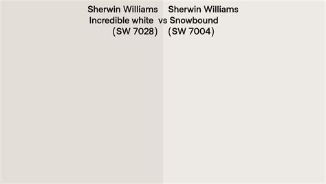 Sherwin Williams Incredible White Vs Snowbound Side By Side Comparison