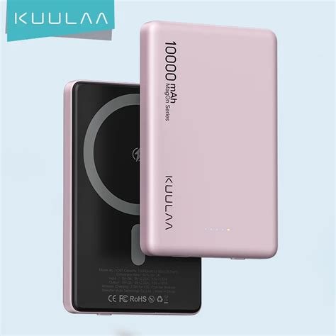 KUULAA Mini Banco De Pot Ncia Magn Tica Sem Fio 10000mAh Carregamento R