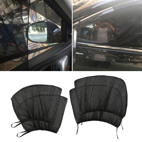 Pcs Car Side Window Shade Double Layer Mesh Front Rear Window Sunshade