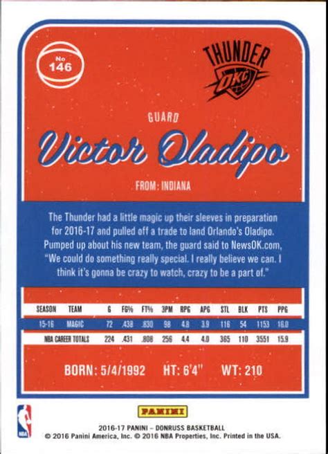 Donruss Press Proofs Silver Victor Oladipo Ebay