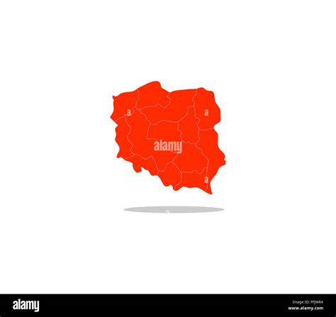 Poland map with regions Stock Photo - Alamy